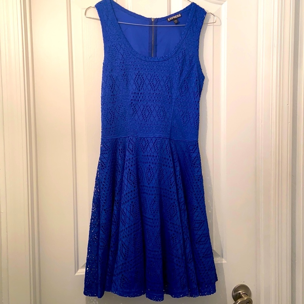 Express eyelet lace design sleeveless dress